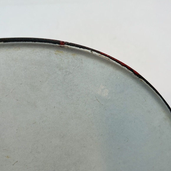 Vintage Voss Red Casserole Dish & Lid Oven Ware Seidelin Design Enamel Cast Iron - Picture 9 of 16